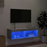 TV ormarić s LED svjetlima siva boja betona 100x30x30 cm | shoptok.hr