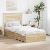  Krevetna konstrukcija s ladicama Sonoma hrast 90 x 200 cm | shoptok.hr