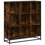 Maison Chic Knjižna omara - Knjižni regal dimljeni hrast 97,5x33x107,5cm inž. les in kovina, (21725789) Cene
