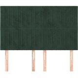  Posteljno vzglavje 4 kosa temno zelen 72x5x78/88 cm žamet, (20936242) | Shoptok.si