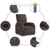  Masažni naslanjač temno rjavo blago | Shoptok.si