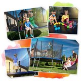 Neo-Sport vrtni trampolin 183 cm (6 ft) s unutarnjom mrežom i ljestvama,plavi | shoptok.hr