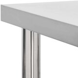 vidaXL Kuhinjski radni stol s kotačima 80x45x85 cm nehrđajući čelik | shoptok.hr