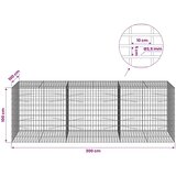  Gabion s žicom debljine 3 5 mm i mrežom 5x10 cm 300x100x100 cm - 100 cm 100 cm 300 cm | shoptok.hr