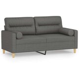  Dvosjed s ukrasnim jastucima tamnosivi 140 cm od tkanine | shoptok.hr