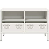 vidaXL TV omarica bela 68x39x43,5 cm hladno valjano jeklo | Shoptok.si