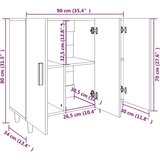  Komoda boja hrasta sonome 90x34x80 cm od konstruiranog drva | shoptok.hr