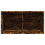  Kutija za pohranu vinilnih ploča smeđa 71 x 34 x 36 cm drvena | shoptok.hr