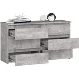 AKORD Cl100 Komoda, 6 Predalov, Beton, (5000332271) | Shoptok.si