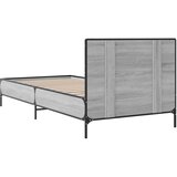  Okvir za krevet boja hrasta 90x200 cm konstruirano drvo i metal Siva 90 x 200 cm | shoptok.hr