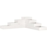  Sadilica s 4 razine 106x104 5x36 cm bijela od borovine | shoptok.hr