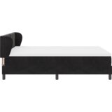 Box Prolazni Krevet s Madracem Crna 140x200 cm Baršun | shoptok.hr