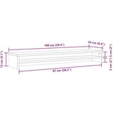 vidaXL Stalak za monitor boja drva 100 x 24 x 13 cm konstruirano drvo | shoptok.hr