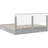  Krevet s od storage Siva Sonoma 200 x 200 cm Konstruirano drvo | shoptok.hr
