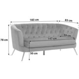 Modern Living trosed lita, modra, žamet | Shoptok.si