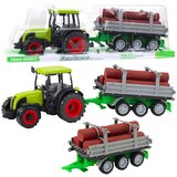 Traktor za igru sa prikolicom za drva 47cm - zeleno/sivi Cene