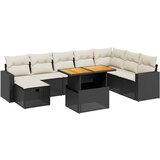  The Living Store Vrtna sedežna garnitura 9-delna z blazinami črn poli ratan - Vrtna Sedežna Garniture, (21447015) | Shoptok.si