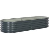 vidaXL Vrtna sadilica od pocinčanog čelika 240 x 80 x 44 cm siva Cijene
