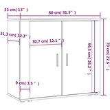  Komoda siva sonoma 80x33x70 cm inženirski les, (20653912) | Shoptok.si