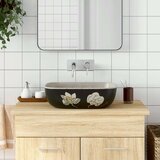 Nadgradni umivaonik sivo-crni 48 x 37 5 x 13 5 cm keramički | shoptok.hr