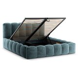 Micadoni Modra oblazinjena zakonska postelja s prostorom za shranjevanje z letvenim dnom 160x200 cm Lupine – Home | Shoptok.si
