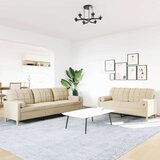  2-dijelni set sofa s ukrasnim jastucima krem od tkanine | shoptok.hr