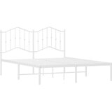  Metalni okvir za krevet s uzglavljem bijeli 150x200 cm | Eponuda.com