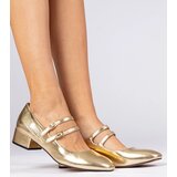 Gemre Gold women's pumps with buckles Demara | Shoptok.si