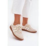 Boto Low Leather Sneakers Women Beige Ismina | shoptok.hr