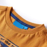  Dječja majica dugih rukava tamna oker boja 140 | shoptok.hr