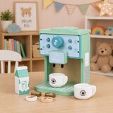  Wooden Set of Coffee Maker, Cups, Milk, Accessories for Children | Shoptok.si