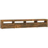 TV ormarić s LED svjetlima boja dimljenog hrasta 240x35x40 cm | shoptok.hr