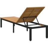  Ležaljka na suncu crna 200x55x35 cm masivno bagremovo drvo | shoptok.hr