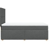  Krevet s oprugama i madracem tamnosivi 100 x 200 cm od tkanine | shoptok.hr