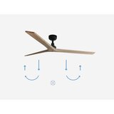 Faro 34282 - Plafonski ventilator KLIM L, borovina/crna, prečnik 150 cm, sa daljinskim upravljačem | Eponuda.com