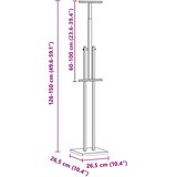  Stalci za sajmove 2 pcs Crna 26,5 x 26,5 x 150 cm Čelik | shoptok.hr