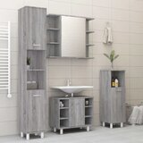 vidaXL Kopalniške omarice 4 kosi siva sonoma inženirski les | Shoptok.si