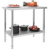 vidaXL Kuhinjski radni stol 100 x 60 x 85 cm od nehrđajućeg čelika | shoptok.hr