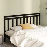 Maison Chic posteljno vzglavje - vzglavna omarica - nočna omarica črno 206x4x100 cm trdna borovina, (21705601) | Shoptok.si