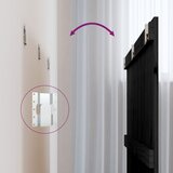  Zidno uzglavlje crni 147x3x90 cm od masivne borovine | shoptok.hr