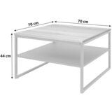 XXXL Klubska Miza Vermont 1, Hrast, Črna | Shoptok.si