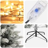  Umjetno božićno drvce s nogom 240 cm 300 LED lampica - Bijela 240 cm s LED svjetlima | shoptok.hr