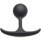 Heavy Hitters Comfort Plugs Premium Silicone 3.3" Weighted Round Plug Small Black Cene