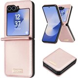 Avizar Ohi&amp;scaron;je za Samsung Galaxy Z Flip 6 Vegansko usnje, fino oblikovanje, &amp;Scaron;ampanjec roza, (5000015412) Slike