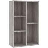 Ormarić za knjige / komoda siva boja hrasta 50x25x80 cm drveni | shoptok.hr