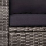 Bistro garnitura z blazinami 3-delna ratan siva | Shoptok.si