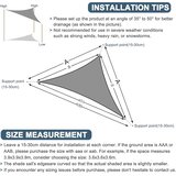 COOL AREA vodoodporno trikotno senčno jadro - 3 × 3 × 3 m odprta embalaža | Shoptok.si