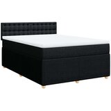 vidaXL Krevet s oprugama i madracem crni 140 x 190 cm od tkanine | shoptok.hr