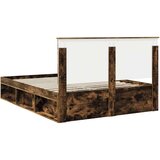  Konstrukcija postelje z vzglavjem Dimljeni oreh 150 x 200 cm, (5000103462) | Shoptok.si