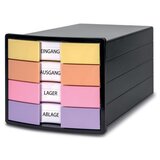 Han police za dokumentaciju sa fiokama IMPULS 2.0, 4 fioke pastel crna ( 05PD1012BP ) cene